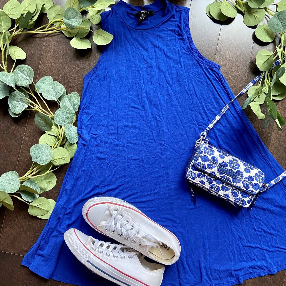 Forever 21 Casual Cobalt Blue Dress